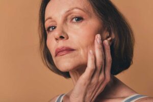patient with skin aging treatment